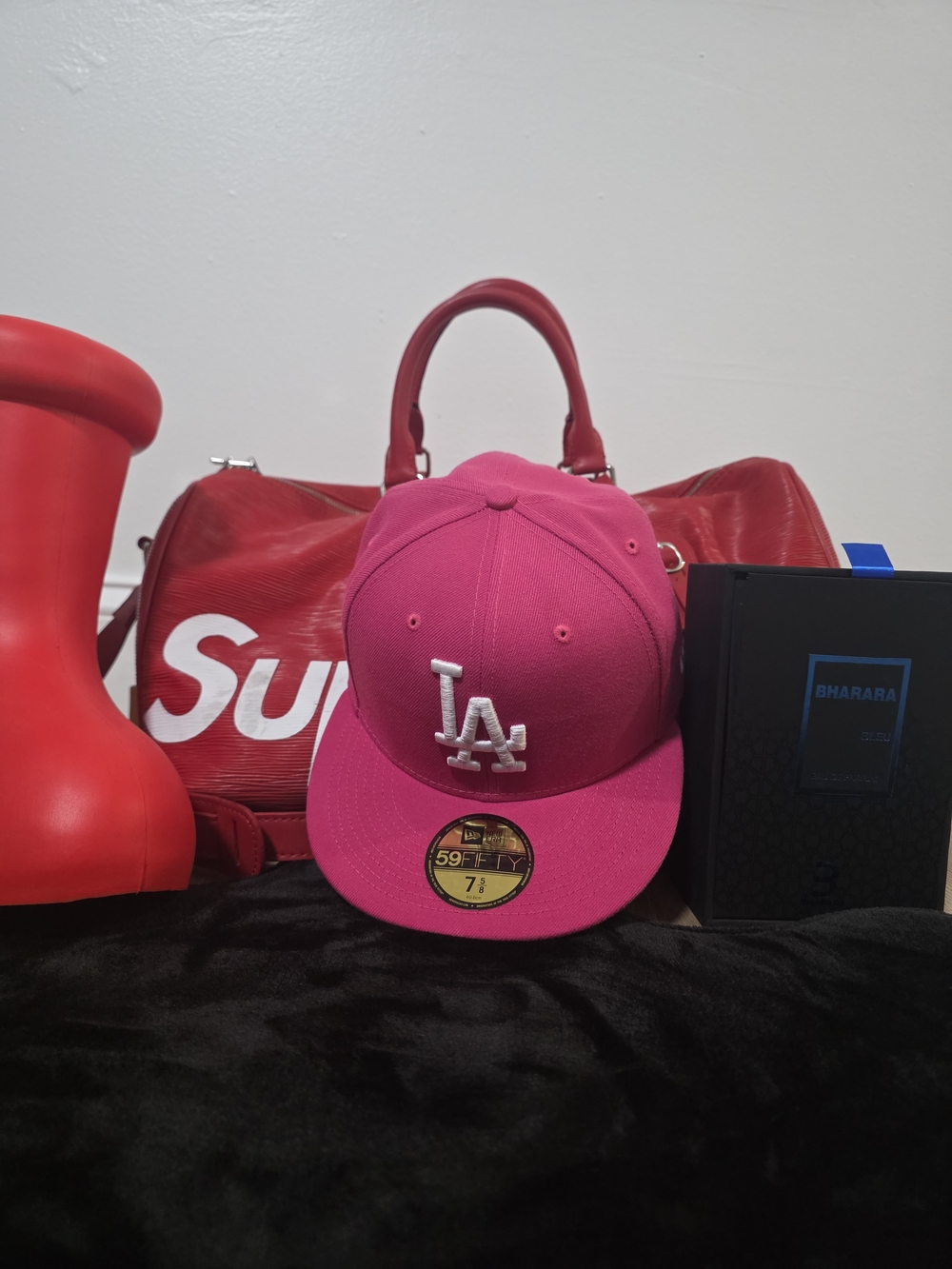 New Era LA Dodgers Fitted Cap in Bright Pink